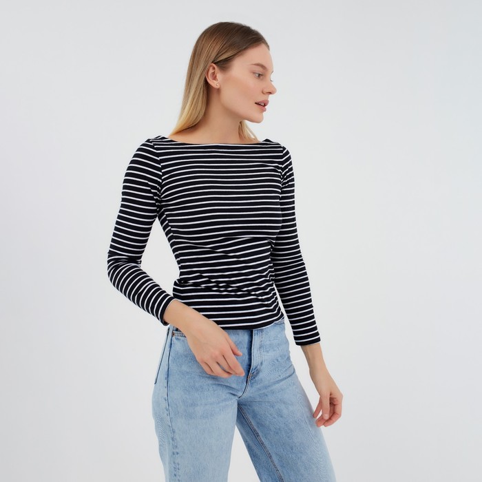 Джемпер (Лонгслив) женский, цвет черный/полоса, размер 46
Джемпер (Лонгслив) женский, цвет черный/полоса, размер 46