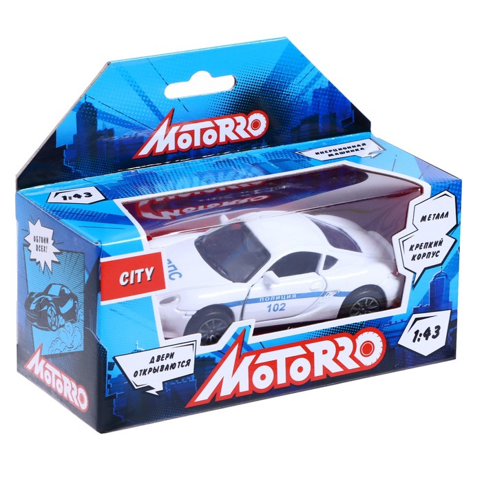 Машинка металлическая «Полиция» 1:43, Motorro, открываются двери 
Машинка металлическая «Полиция» 1:43, Motorro, открываются двери