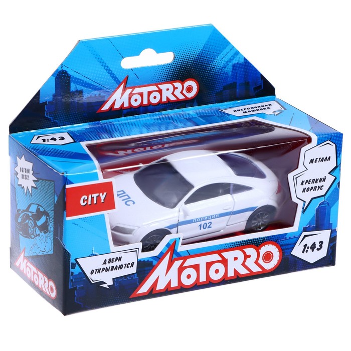 Машинка металлическая «Полиция» 1:43, Motorro, открываются двери
Машинка металлическая «Полиция» 1:43, Motorro, открываются двери