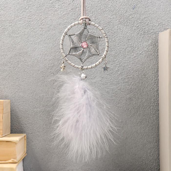 Ловец снов "Плетёный цветок" серый d=6 см 20х6 см
Ловец снов "Плетёный цветок" серый d=6 см 20х6 см