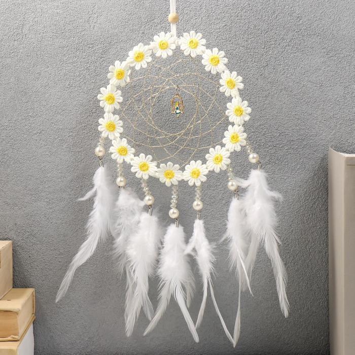 Ловец снов "Ромашки" белый d=13 см 40х13 см
Ловец снов "Ромашки" белый d=13 см 40х13 см