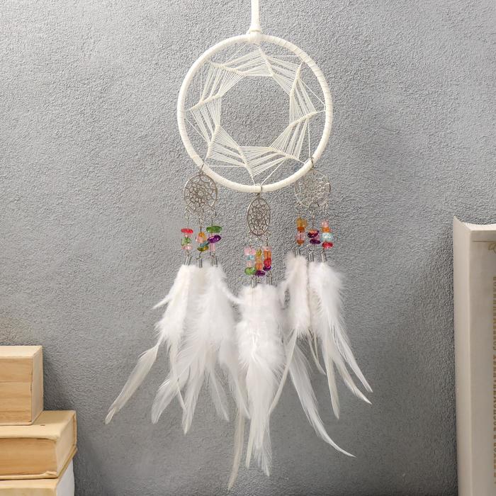 Ловец снов "Паутина и ловцы снов" белый d=11 см 43х11 см
Ловец снов "Паутина и ловцы снов" белый d=11 см 43х11 см