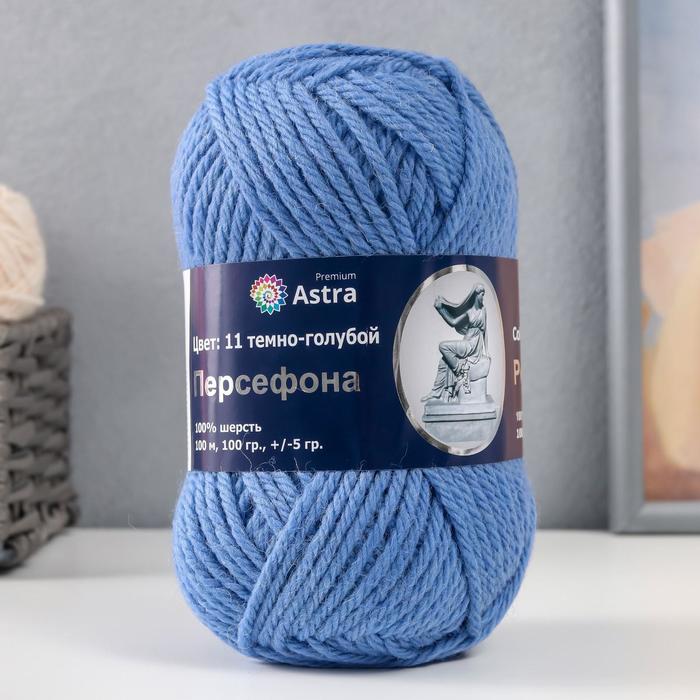 Пряжа Astra Premium 'Персефона' шерсть 100% 100м/100гр (11 темно-голубой)
Пряжа Astra Premium 'Персефона' шерсть 100% 100м/100гр (11 темно-голубой)
