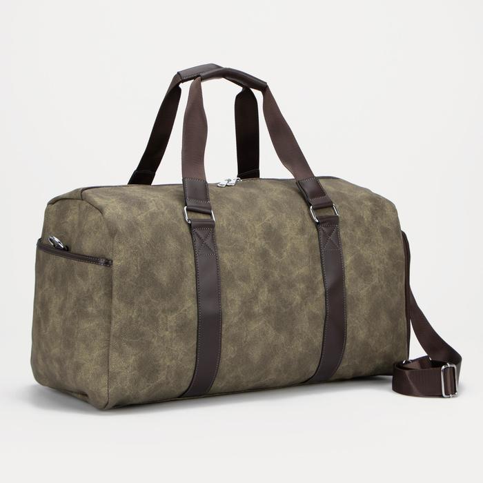 Сумка дорожная на молнии, отдел для обуви, 2 наружных кармана, длинный ремень, цвет хаки
Сумка дорожная на молнии, отдел для обуви, 2 наружных кармана, длинный ремень, цвет хаки