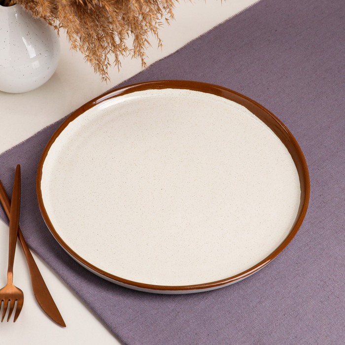 Тарелка "Круглая", с бортом, мокко лайт, 29 см 
Тарелка "Круглая", с бортом, мокко лайт, 29 см