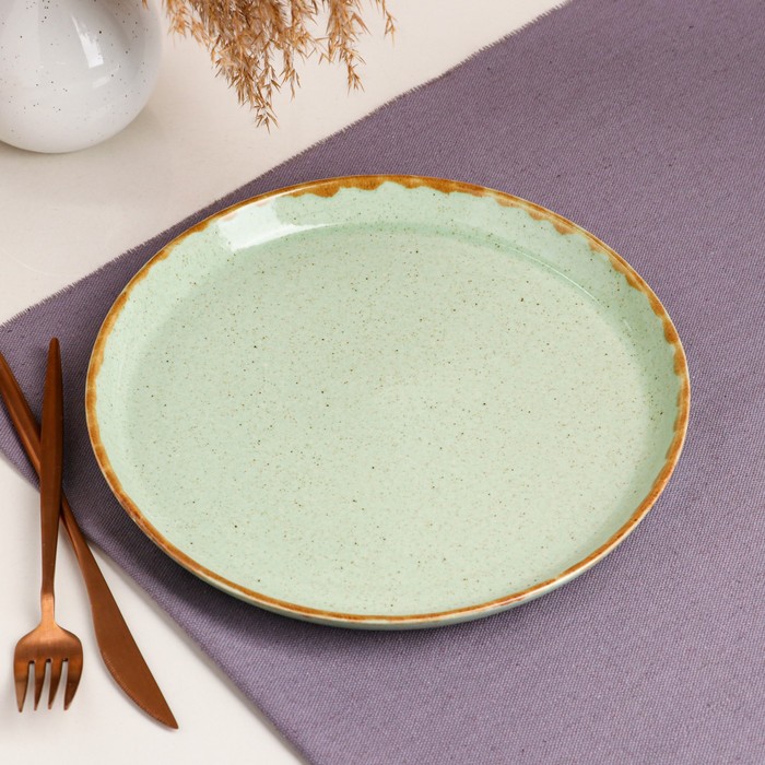 Тарелка "Круглая", с бортом, фисташка коричневый лофт, 25 см
Тарелка "Круглая", с бортом, фисташка коричневый лофт, 25 см