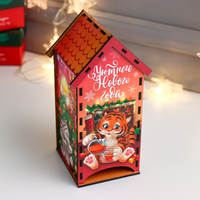 фото Чайный домик "тигр с чайником" 20х10,5х10 см