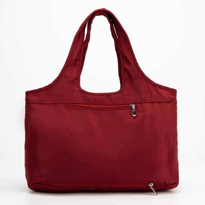Сумка дорожная на молнии, 5 наружных карманов, цвет бордовый
Сумка дорожная на молнии, 5 наружных карманов, цвет бордовый