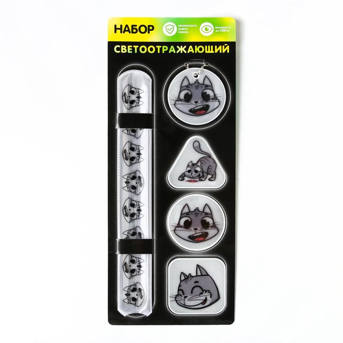 Набор светоотражающий «Кот», 5 предметов: браслет, брелок и 3 наклейки
Набор светоотражающий «Кот», 5 предметов: браслет, брелок и 3 наклейки