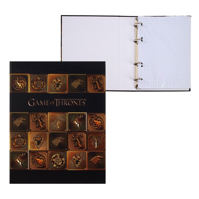 Тетрадь 120 листов в клетку на 4-х кольцах "Игра престолов", твёрдая обложка, глянцевая ламинация, блок офсет, индивидуальная упаковка
Тетрадь 120 листов в клетку на 4-х кольцах "Игра престолов", твёрдая обложка, глянцевая ламинация, блок офсет, индивидуальная упаковка