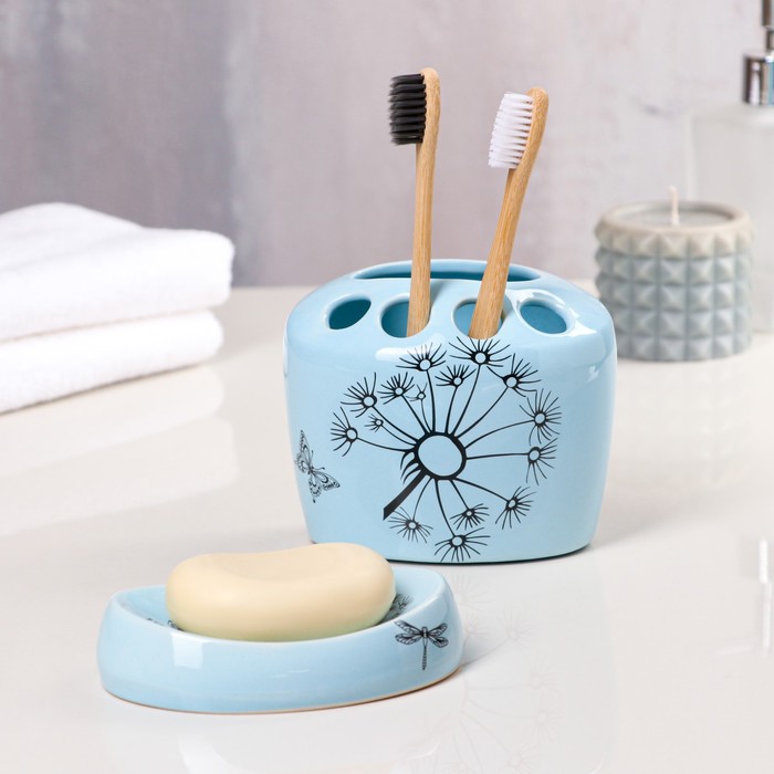 Набор для ванной "Одуванчики", 2 предмета, голубой, деколь микс
Набор для ванной "Одуванчики", 2 предмета, голубой, деколь микс