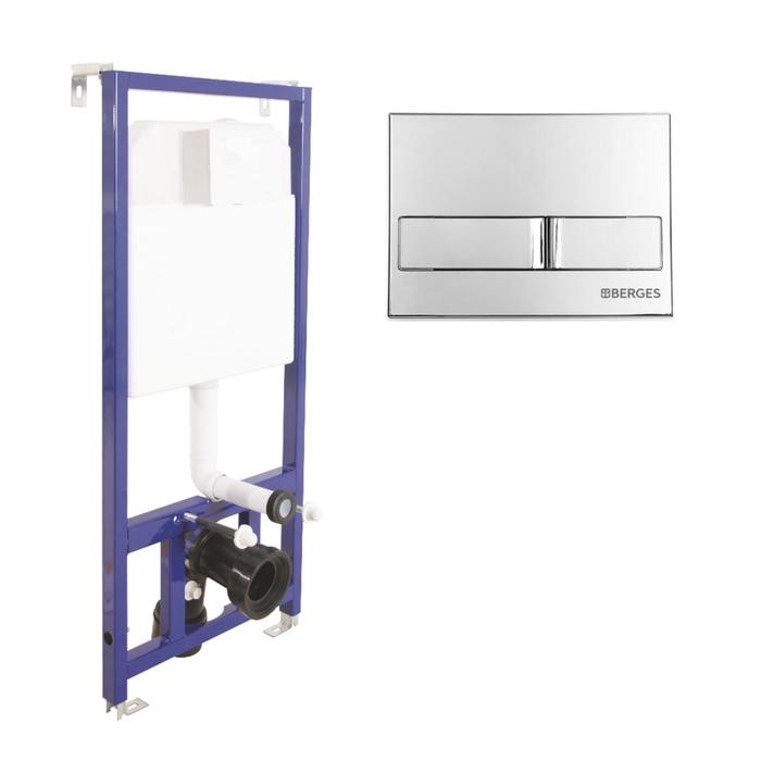 Инсталляция для унитаза BERGES NOVUM L3, с клавишей, глянец/хром
Инсталляция для унитаза BERGES NOVUM L3, с клавишей, глянец/хром