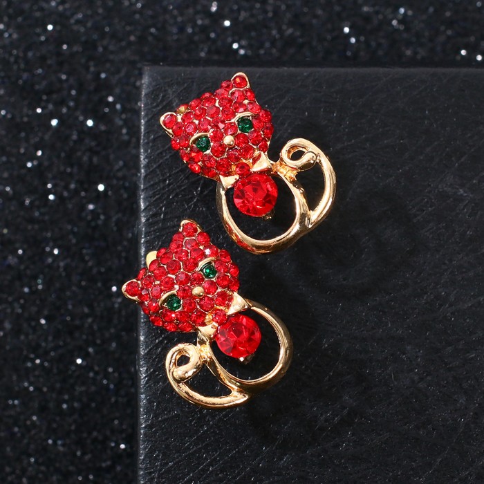Серьги со стразами "Тигр" с бантиком, цвет красно-зелёный в золоте
Серьги со стразами "Тигр" с бантиком, цвет красно-зелёный в золоте
