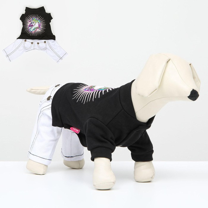 Комбинезон "Единорог", размер 14 (ДС 32 см, ОГ 42 см, ОШ 31 см), чёрно-белый
Комбинезон "Единорог", размер 14 (ДС 32 см, ОГ 42 см, ОШ 31 см), чёрно-белый