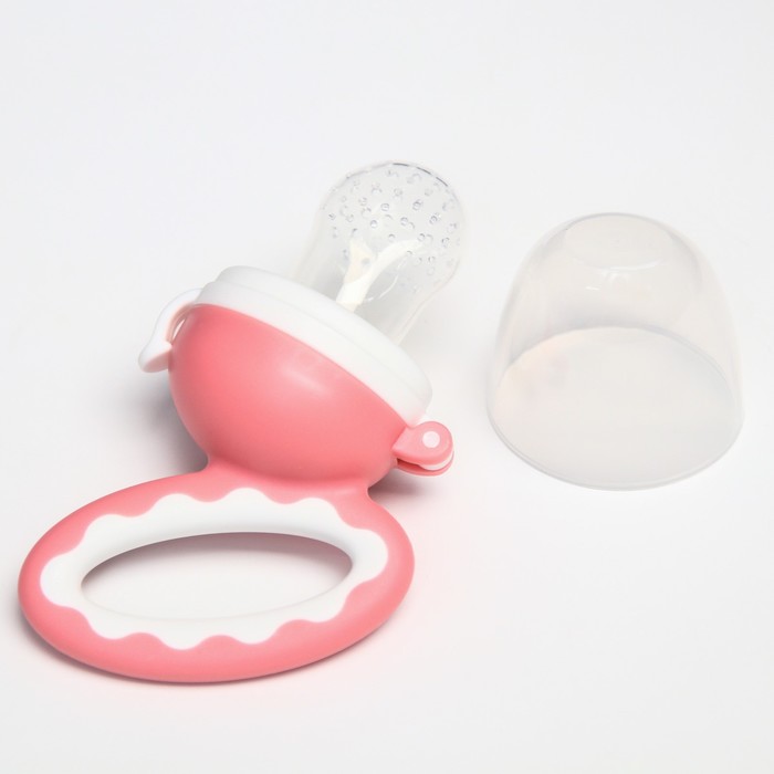 Ниблер для прикорма с силиконовой сеточкой «Колечко», цвет розовый 
Ниблер для прикорма с силиконовой сеточкой «Колечко», цвет розовый