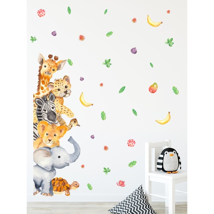 Интерьерные наклейки "Животные тропические" 42х128 см зеленый
Интерьерные наклейки "Животные тропические" 42х128 см зеленый