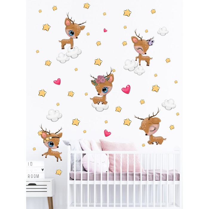 Интерьерные наклейки "Милые олени" 25х90 см коричневый
Интерьерные наклейки "Милые олени" 25х90 см коричневый