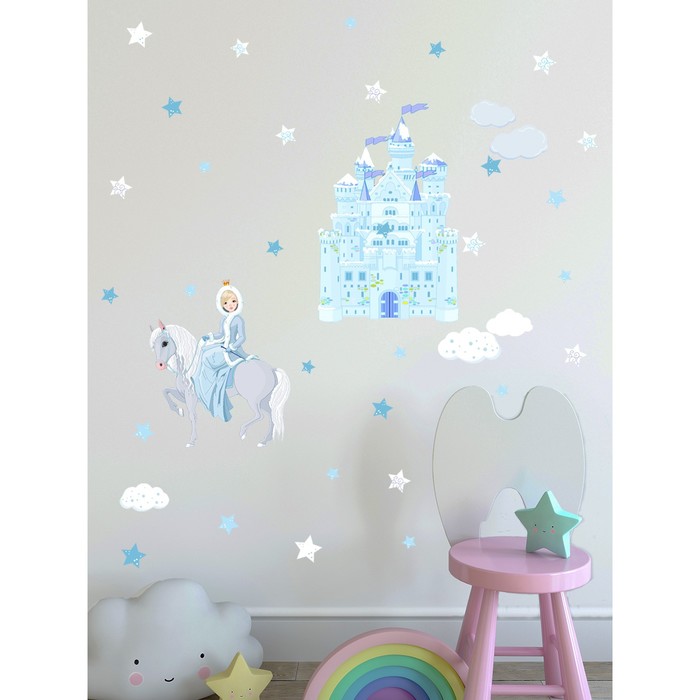 Интерьерные наклейки "Замок холодное сердце" 31х86 см голубой
Интерьерные наклейки "Замок холодное сердце" 31х86 см голубой