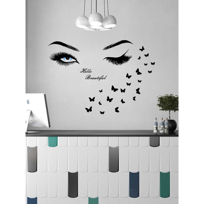 Интерьерные наклейки "Глаза" 25х65 см голубой
Интерьерные наклейки "Глаза" 25х65 см голубой