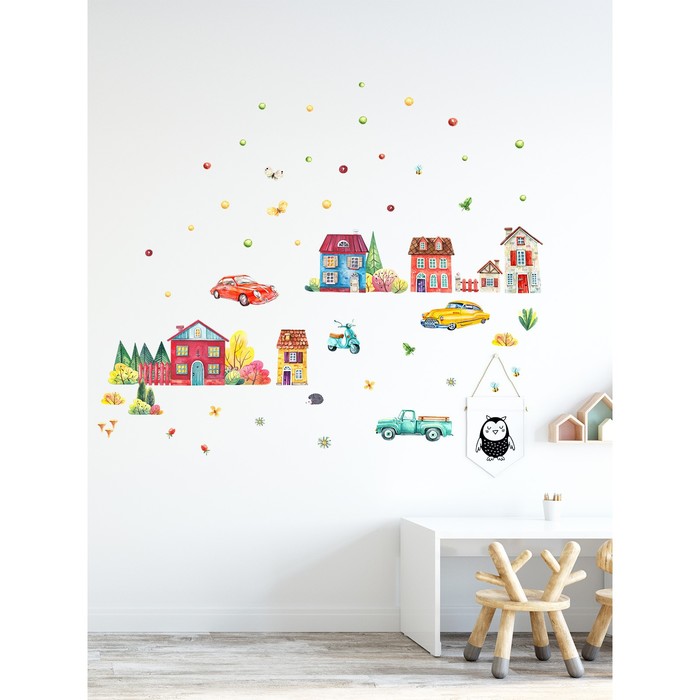 Интерьерные наклейки "Машинки" 32х128 см разноцветный
Интерьерные наклейки "Машинки" 32х128 см разноцветный