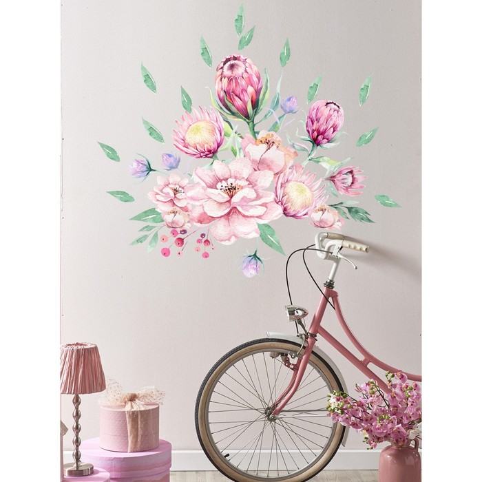 Интерьерные наклейки "Нежные акварельны цветы" 37х191 см розовый 
Интерьерные наклейки "Нежные акварельны цветы" 37х191 см розовый