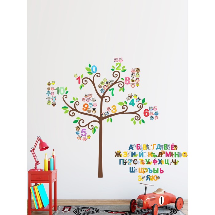 Интерьерные наклейки "Обучающее дерево" 52х130 см разноцветный
Интерьерные наклейки "Обучающее дерево" 52х130 см разноцветный