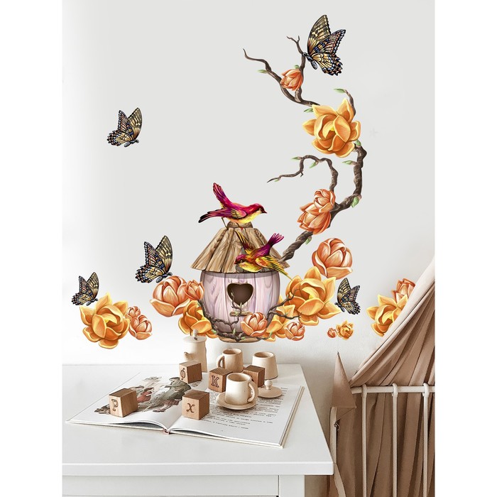 Интерьерные наклейки "Весна" 38х130 см оранжевый 
Интерьерные наклейки "Весна" 38х130 см оранжевый