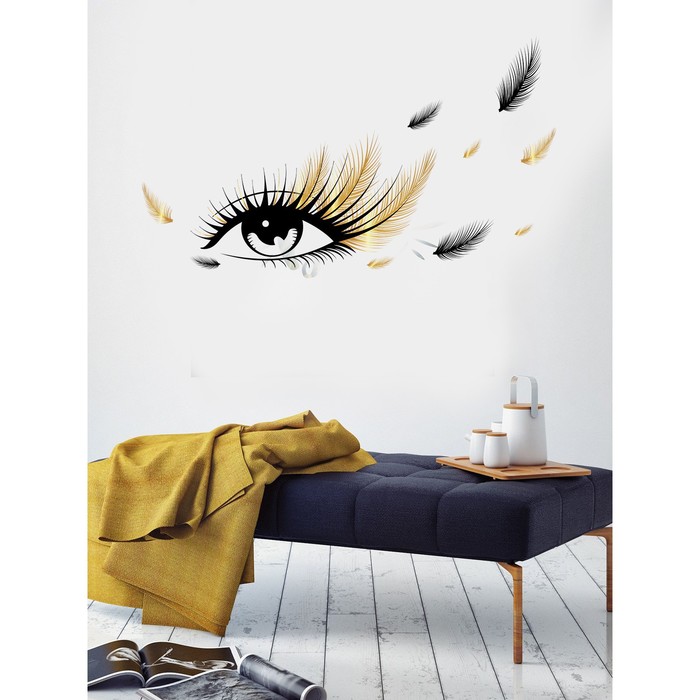 Интерьерные наклейки "Глаза" 64х37 см черный 
Интерьерные наклейки "Глаза" 64х37 см черный