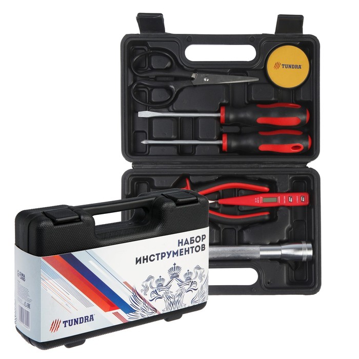 Набор инструментов в кейсе ТУНДРА "23 Февраля", подарочная упаковка, 8 предметов
Набор инструментов в кейсе ТУНДРА "23 Февраля", подарочная упаковка, 8 предметов