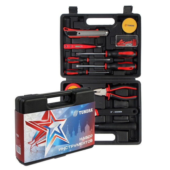 Набор инструментов в кейсе ТУНДРА "23 Февраля", подарочная упаковка, 12 предметов
Набор инструментов в кейсе ТУНДРА "23 Февраля", подарочная упаковка, 12 предметов