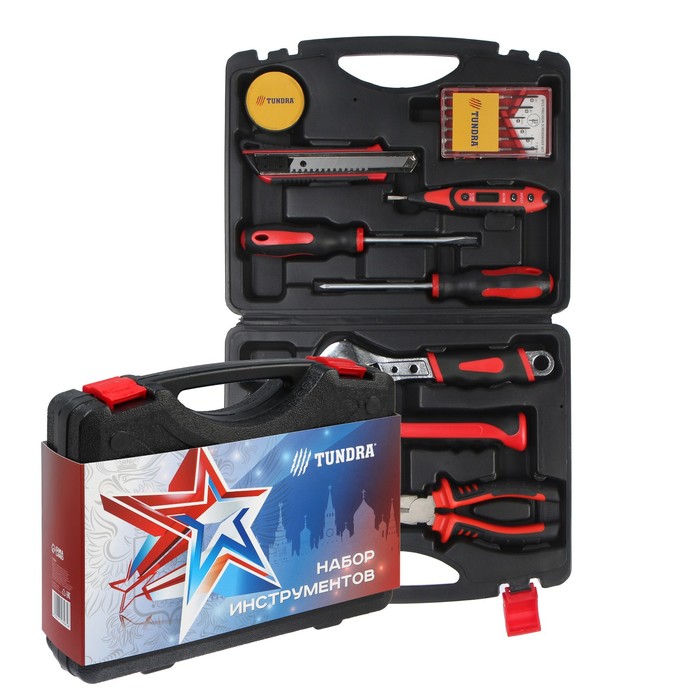 Набор инструментов в кейсе ТУНДРА "23 Февраля", подарочная упаковка, 15 предметов
Набор инструментов в кейсе ТУНДРА "23 Февраля", подарочная упаковка, 15 предметов