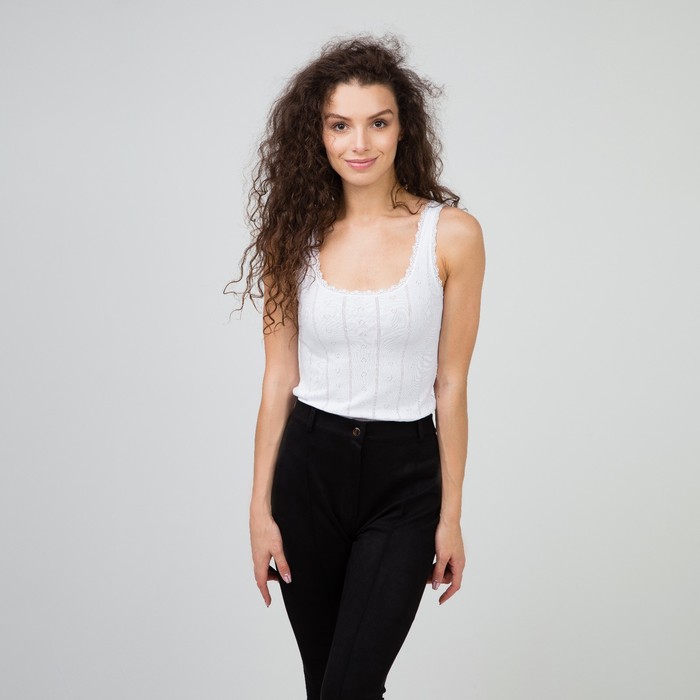 Майка женская, цвет белый, размер 44 (M)
Майка женская, цвет белый, размер 44 (M)