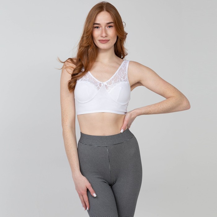 Топ женский, цвет белый, размер 95-100 В
Топ женский, цвет белый, размер 95-100 В