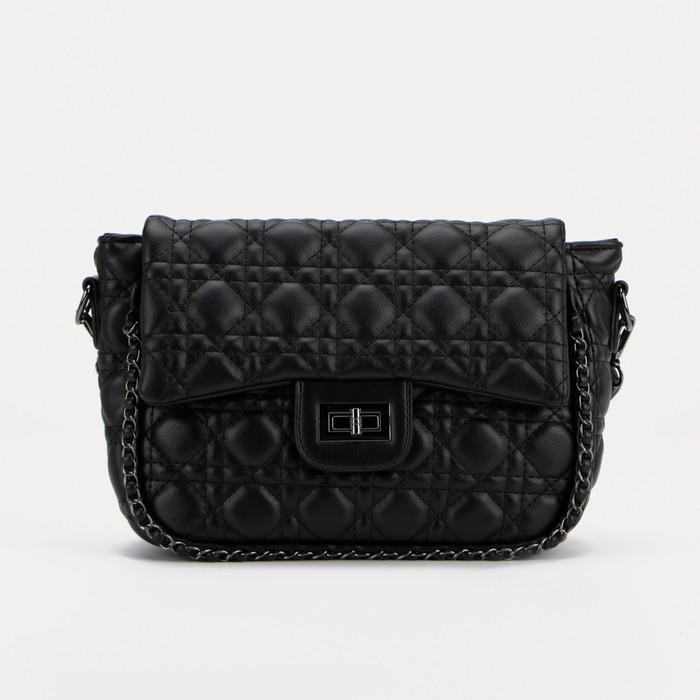 Сумка-мессенджер на клапане, длинный ремень, цвет чёрный
Сумка-мессенджер на клапане, длинный ремень, цвет чёрный