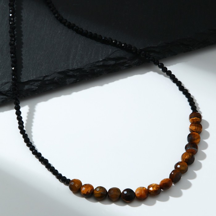 Колье шар №3 гранёный "Шпинель" с тигровым глазом, 40см с удлинителем 5см
Колье шар №3 гранёный "Шпинель" с тигровым глазом, 40см с удлинителем 5см