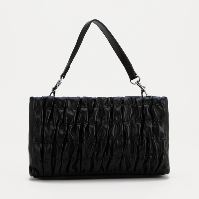 Клатч, отдел на молнии, 2 ремня, цвет чёрный
Клатч, отдел на молнии, 2 ремня, цвет чёрный