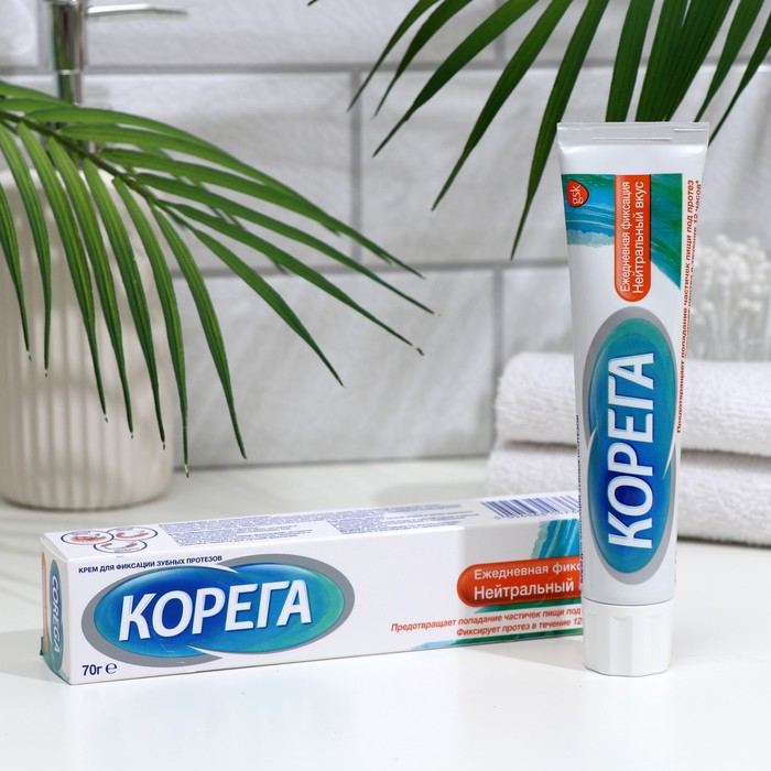 Крем для фиксации зубных протезов Корега, нейтральный вкус, 70 г
Крем для фиксации зубных протезов Корега, нейтральный вкус, 70 г