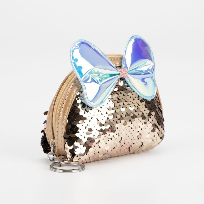 Кошелёк на молнии, кольцо, цвет золотистый
Кошелёк на молнии, кольцо, цвет золотистый