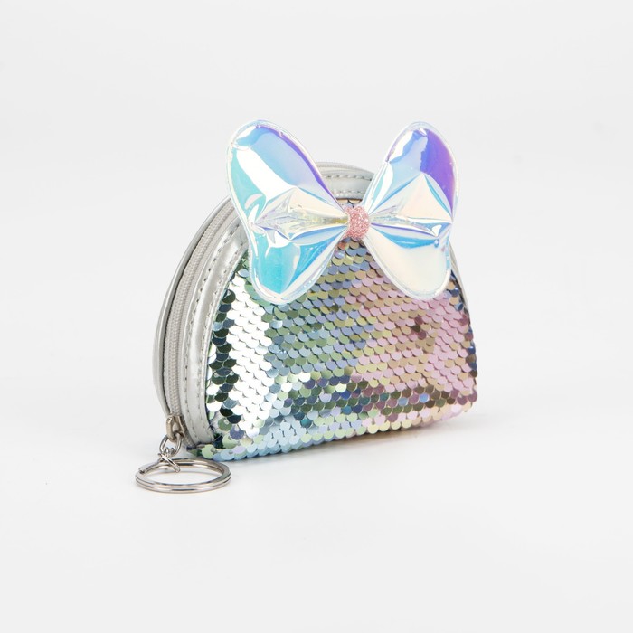 Кошелёк на молнии, кольцо, цвет серебристый
Кошелёк на молнии, кольцо, цвет серебристый