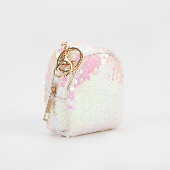 Кошелёк на молнии, кольцо, цвет белый 
Кошелёк на молнии, кольцо, цвет белый