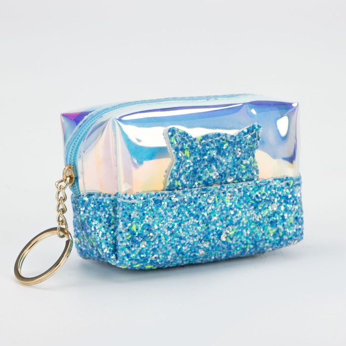 Кошелёк на молнии, кольцо, цвет голубой
Кошелёк на молнии, кольцо, цвет голубой