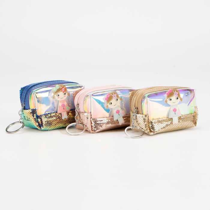 Кошелёк на молнии, кольцо, цвет МИКС
Кошелёк на молнии, кольцо, цвет МИКС