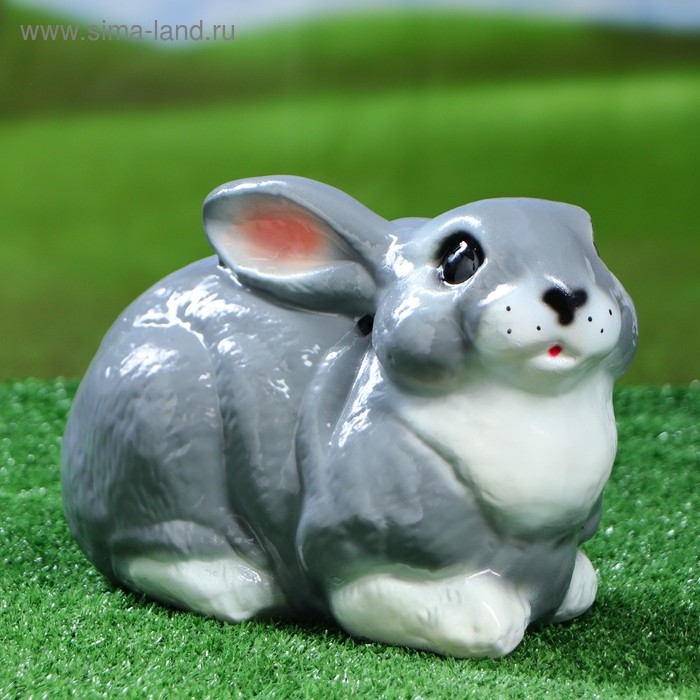 Садовая фигура "Заяц", глянец, серый цвет, 17 см, микс 
Садовая фигура "Заяц", глянец, серый цвет, 17 см, микс
