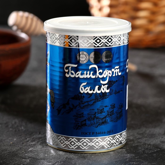 Мед «Башкирские пасеки», цветочный мёд, ж/б, 550 г 
Мед «Башкирские пасеки», цветочный мёд, ж/б, 550 г