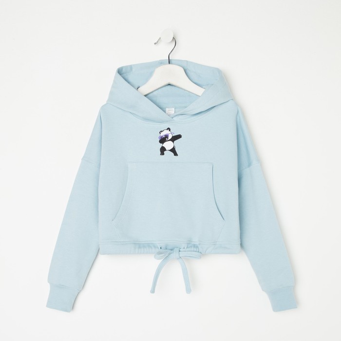 Худи для девочки укороченное, цвет голубой/панда, рост 122 см
Худи для девочки укороченное, цвет голубой/панда, рост 122 см