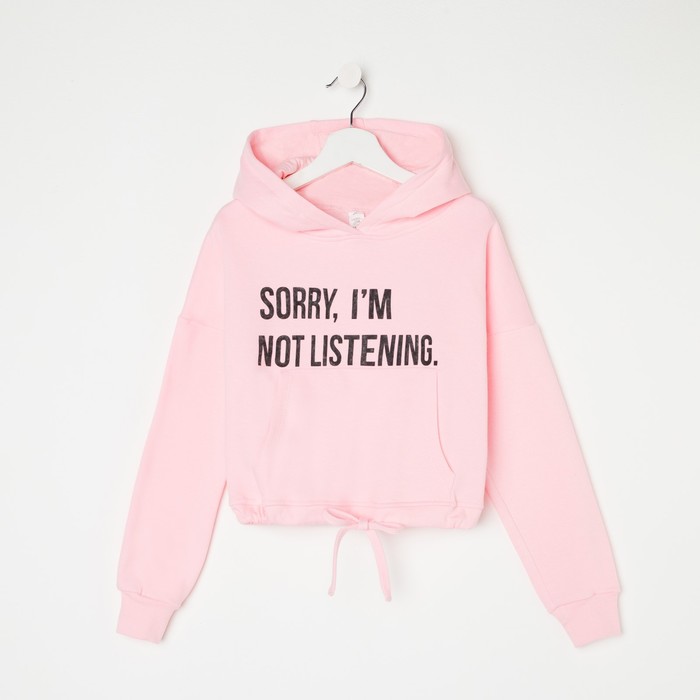 Худи для девочки укороченное, цвет розовый/надписи, рост 134 см
Худи для девочки укороченное, цвет розовый/надписи, рост 134 см