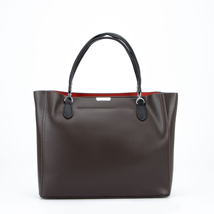 Сумка-тоут на молнии, наружный карман, цвет тёмно-коричневый
Сумка-тоут на молнии, наружный карман, цвет тёмно-коричневый