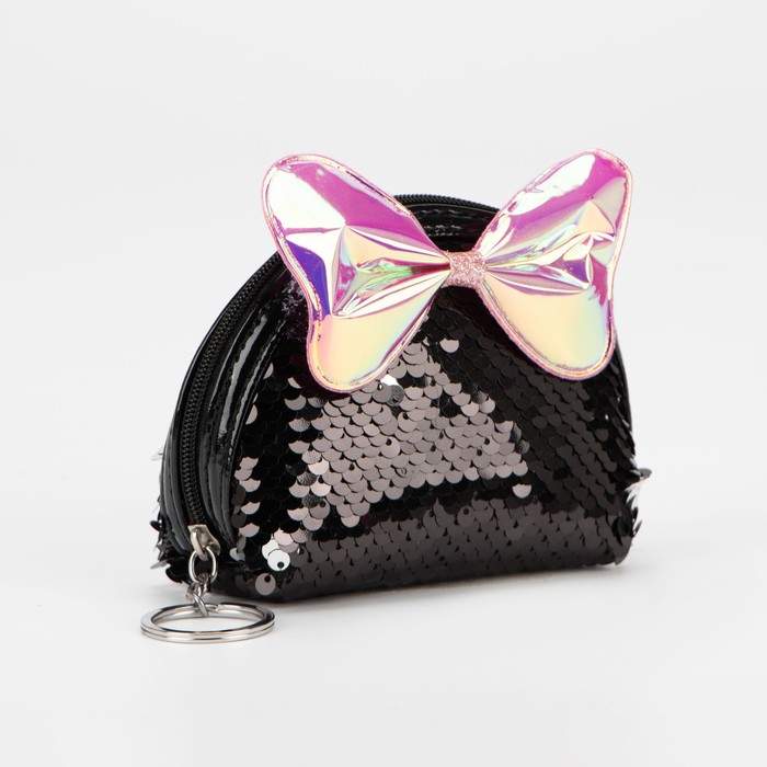 Кошелёк на молнии, кольцо, цвет чёрный
Кошелёк на молнии, кольцо, цвет чёрный