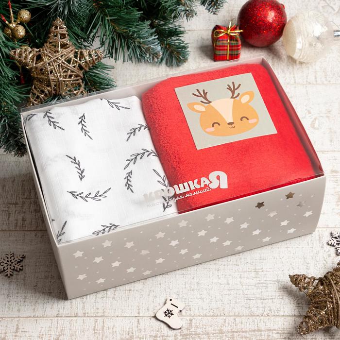 Новогодний подарочный набор Крошка Я «Оленёнок», плед 90х90см, пелёнка муслиновая 75х120см
Новогодний подарочный набор Крошка Я «Оленёнок», плед 90х90см, пелёнка муслиновая 75х120см