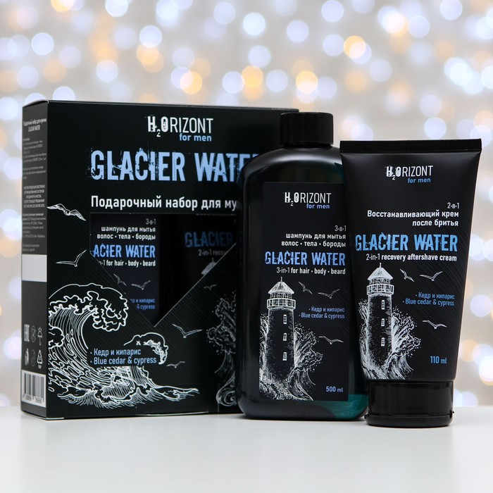 Подарочный набор H2ORIZONT Glaciar Water: шампунь 3 в 1, 500 мл + крем после бритья 2 в 1, 110 мл
Подарочный набор H2ORIZONT Glaciar Water: шампунь 3 в 1, 500 мл + крем после бритья 2 в 1, 110 мл
